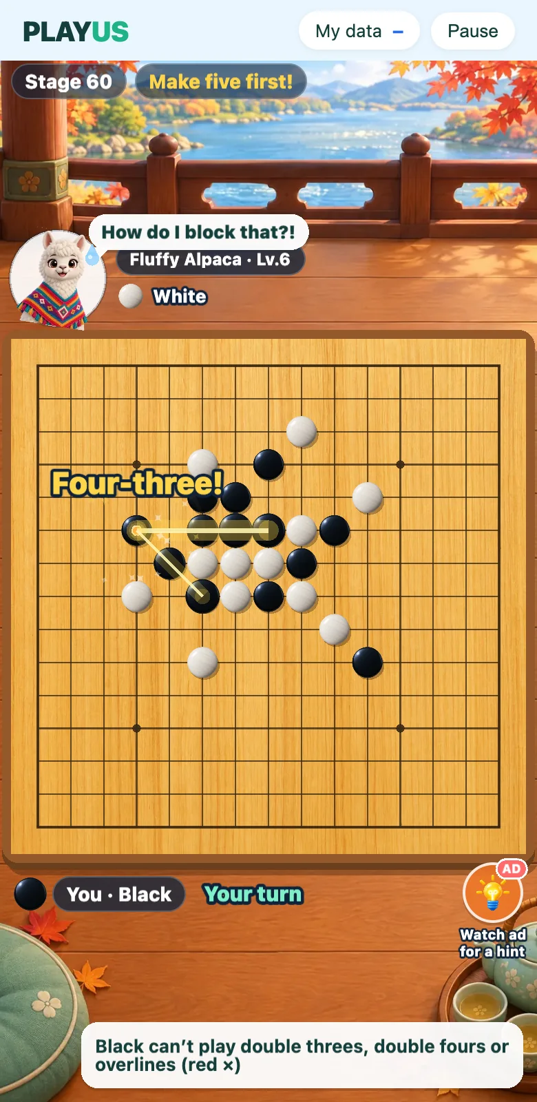 Tangkapan layar Gomoku 2